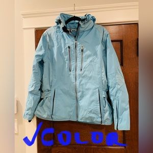 Obermeyer 12/14 women's ski jacket. Beautiful color! Turquoise blue